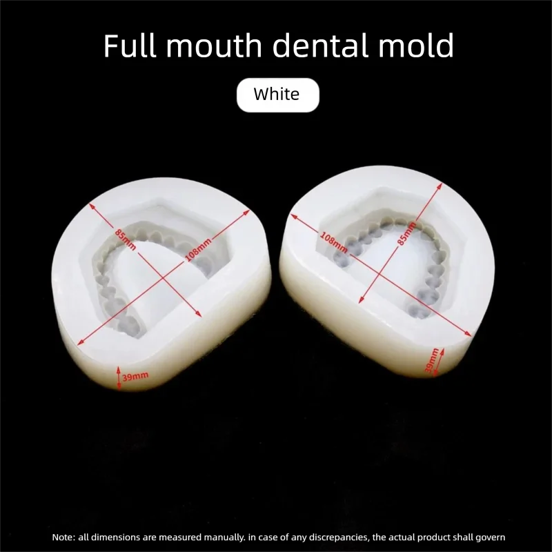 Split Soft Silicone Dental Plaster Model Mold Standard Full Dentate Arch Impression Mold for Dental Lab Teeth Cast Making