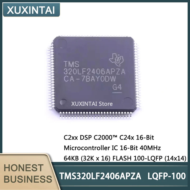 5Pcs/Lot New Original TMS320LF2406APZA TMS320  16-Bit Microcontroller IC 16-Bit 40MHz 64KB (32K x 16) FLASH 100-LQFP