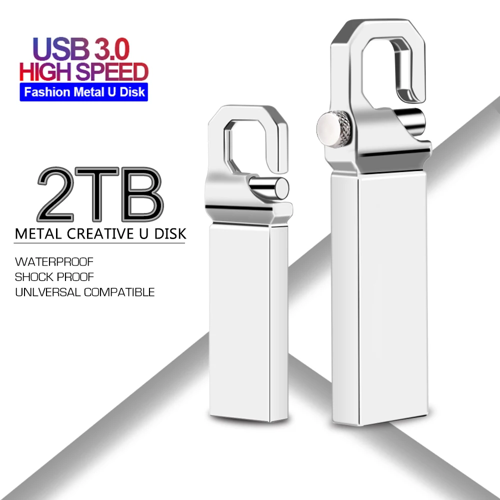 고속 USB 3.0, 2TB 휴대용 SSD 펜 드라이브, 1TB 금속 Cle USB 플래시 드라이브, 512GB 펜드라이브 메모리, USB 플래시 디스크, 무료 배송