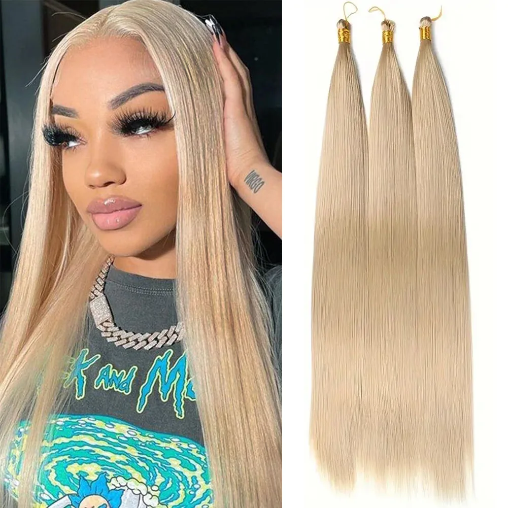 

22Inch Premium Synthetic Silky Straight Braiding Hair Extensions for Women Fashion Hair Extensions Stylish Hair Accessory