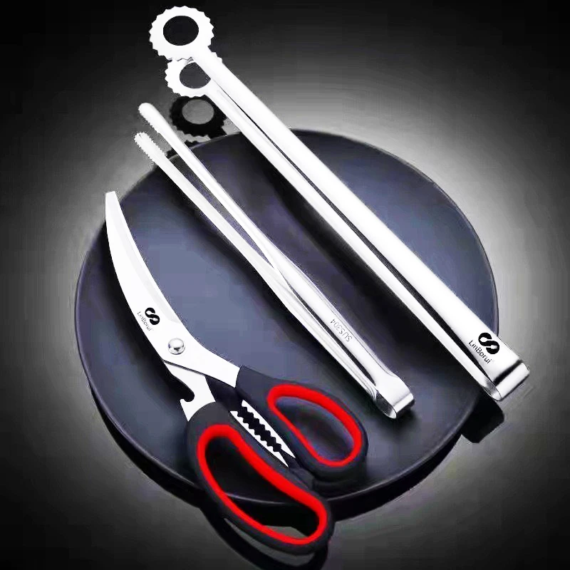 Kitchen Scissors Multi-Functional Stainless Steel Household Scissors For Cutting Chicken And Fish Special Shears