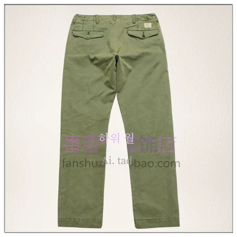 FSZ Pony Rrl0.5 Oz Square Standard Army Green Straight Trousers Men's Autumn and Winter Warm Amekaji