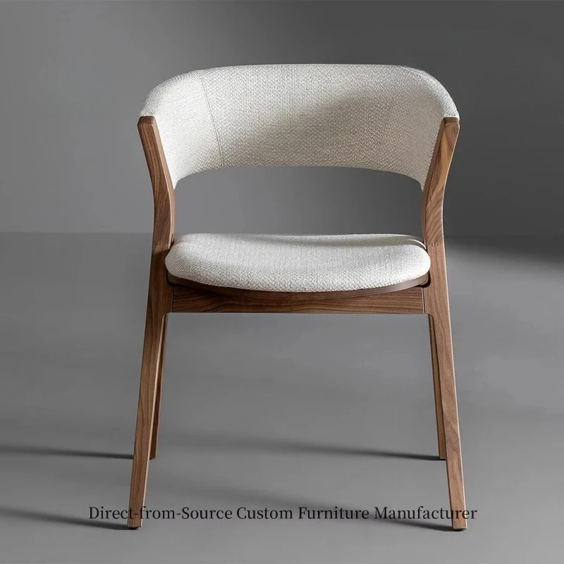 Customizable Modern North American Linen Stool Dining Chair Light Luxury Simple Hotel Lobby Clubhouse Villa