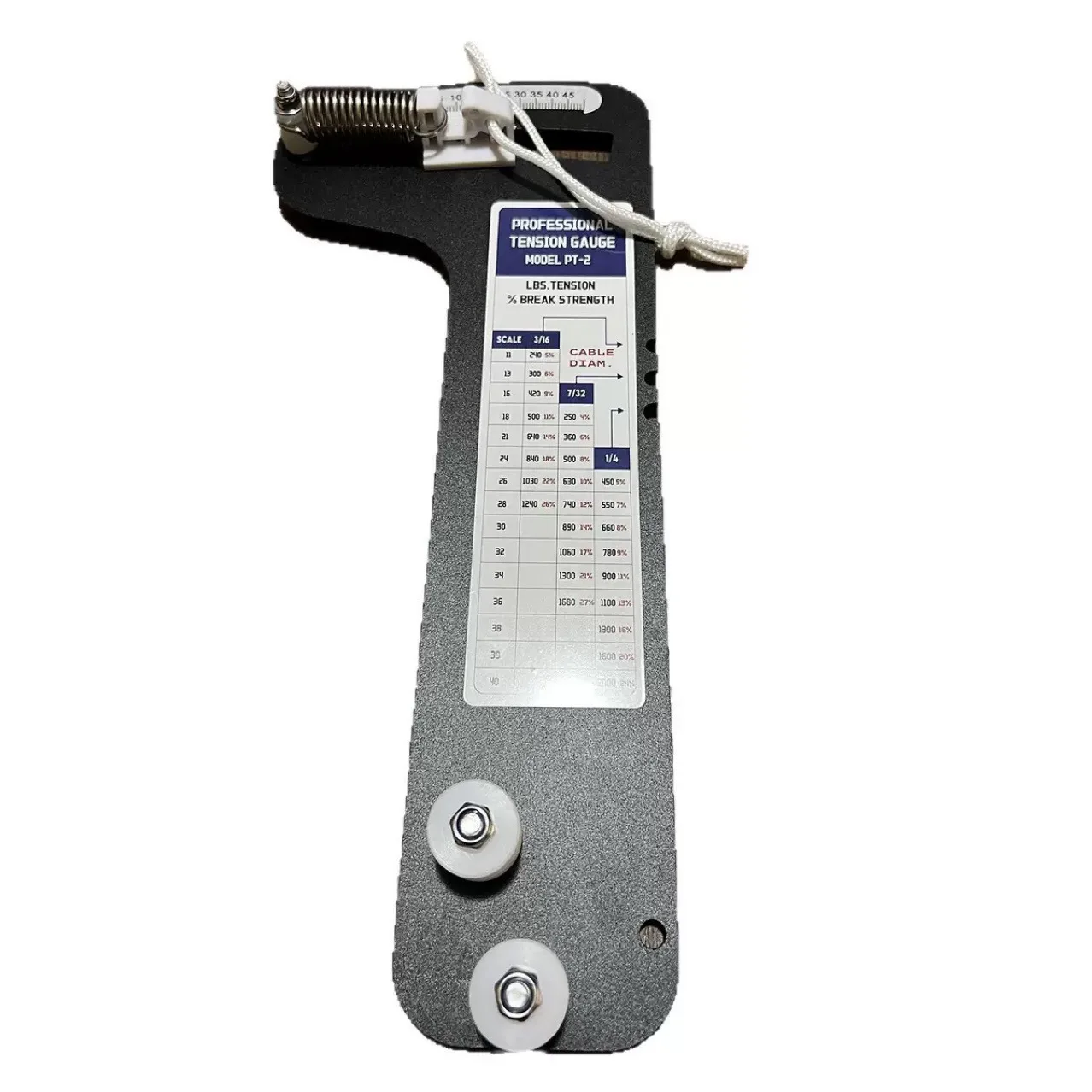 Cable Tension Gauge for Sailboat Rigging, 800 Lbs Wire Rope Tensiometer for 2.5/3/4mm Steel Cable