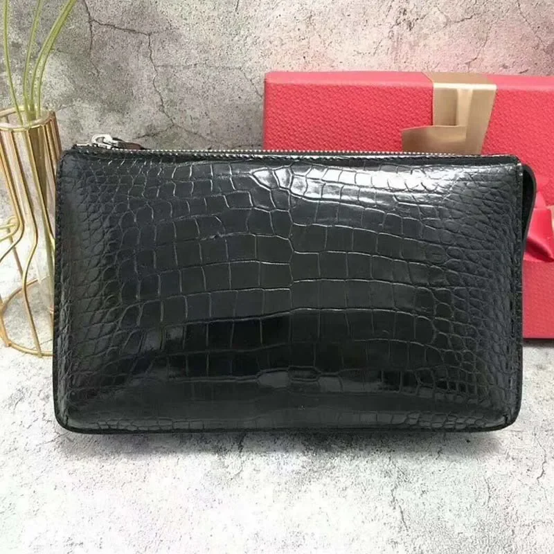 

xinepiju men clutch bag crocodile men balck male