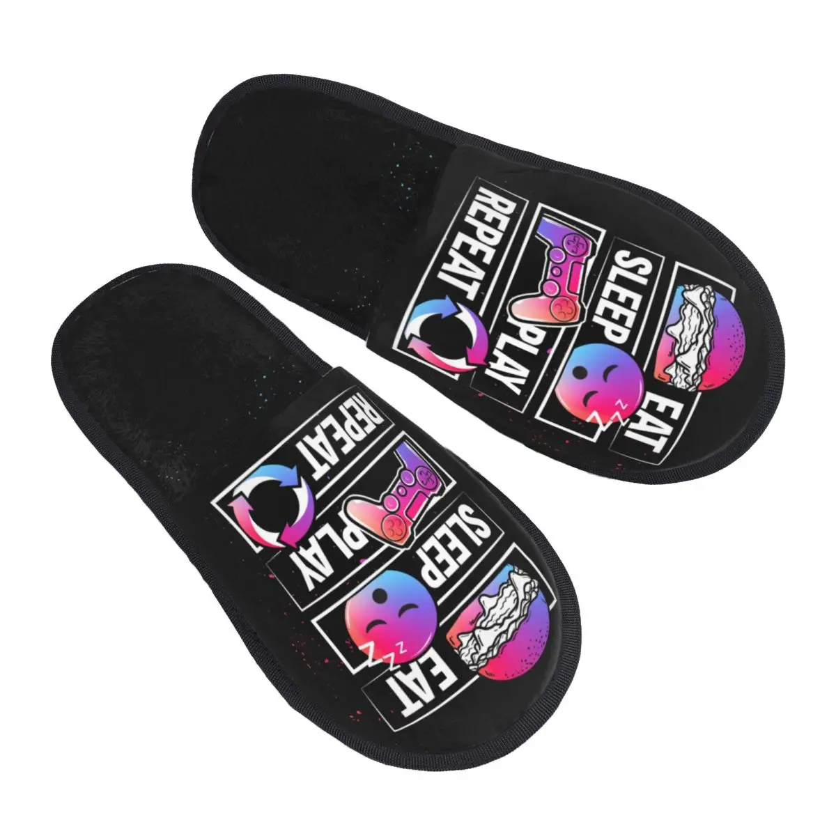 

Custom Gamer Gaming Controller Memory Foam Slippers Women Cozy Warm House Slippers