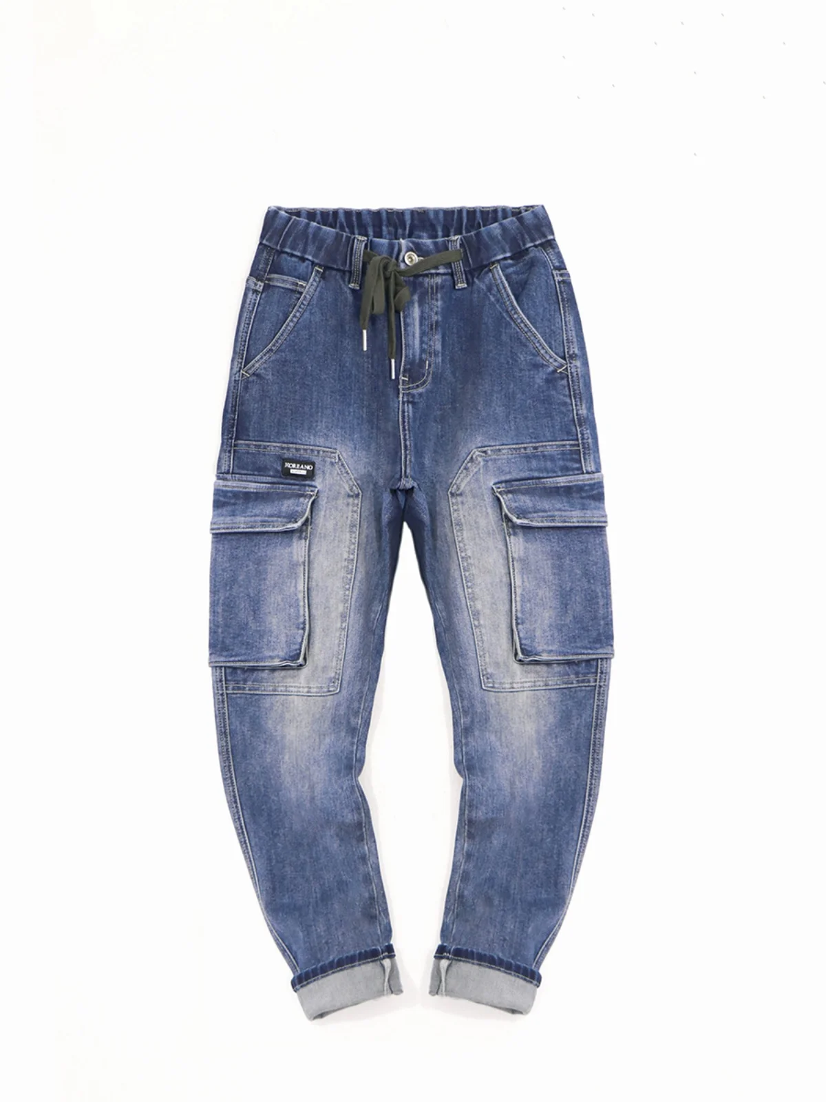 

Loose Fit Workwear Jeans Men's plus Size Harlan Pants Multiple Pockets Trendy plus Size Long Trousers Cotton Stretch Denim