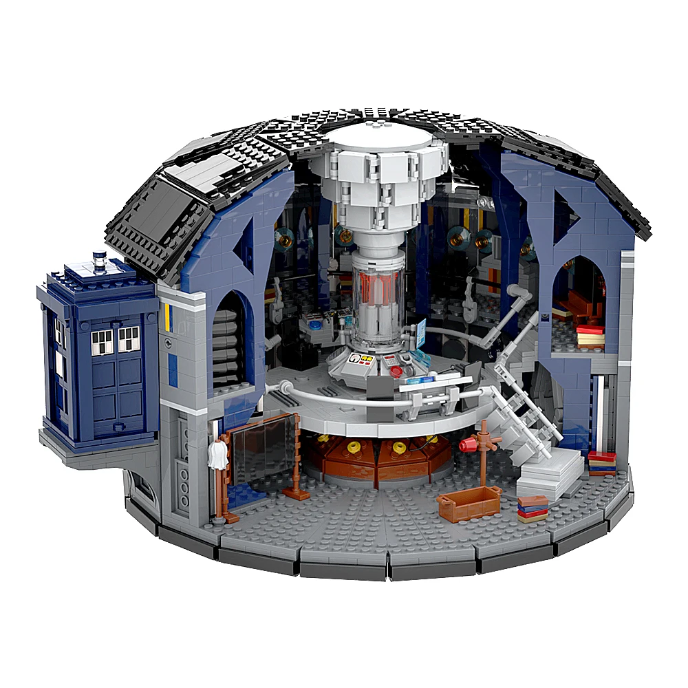 MOC Whos - 12th doctors Tardis Building Blocks Movies Doctors TARDIS Control Room Model Toys Bricks Adult Gift