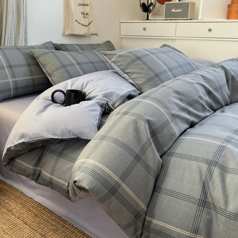 100% Cotton Beding Set 1 Duvet Cover 2 Pillowcase Featuring A Nordic Style Pattern 150X200cm/160X220cm Single Queen King Size