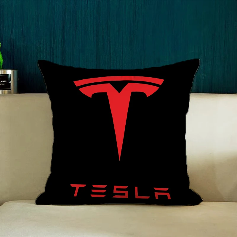 T-Tesla Pillowcases for Pillows 45x45 Cushion Cover for Living Room Cushions Aesthetic Room Decoration Pillowcase 40x40 Pillow