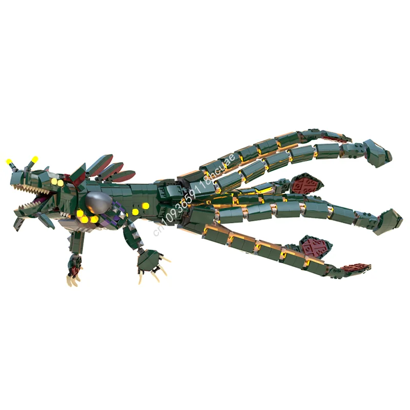 1917 pçs moc mar dragão leviatã subnautica modelo blocos de construção ideia modular crianças brinquedos diy presentes natal