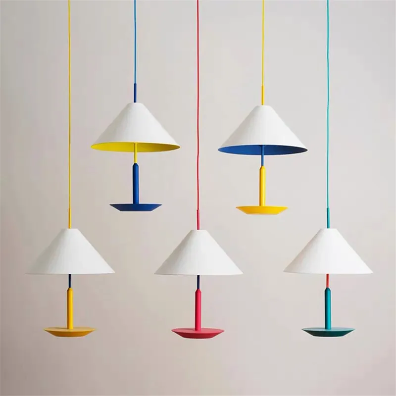 Maison Dada Color cone pendant light Indoor Clothing Store suspension light Contrast Color Restaurant children pendant light