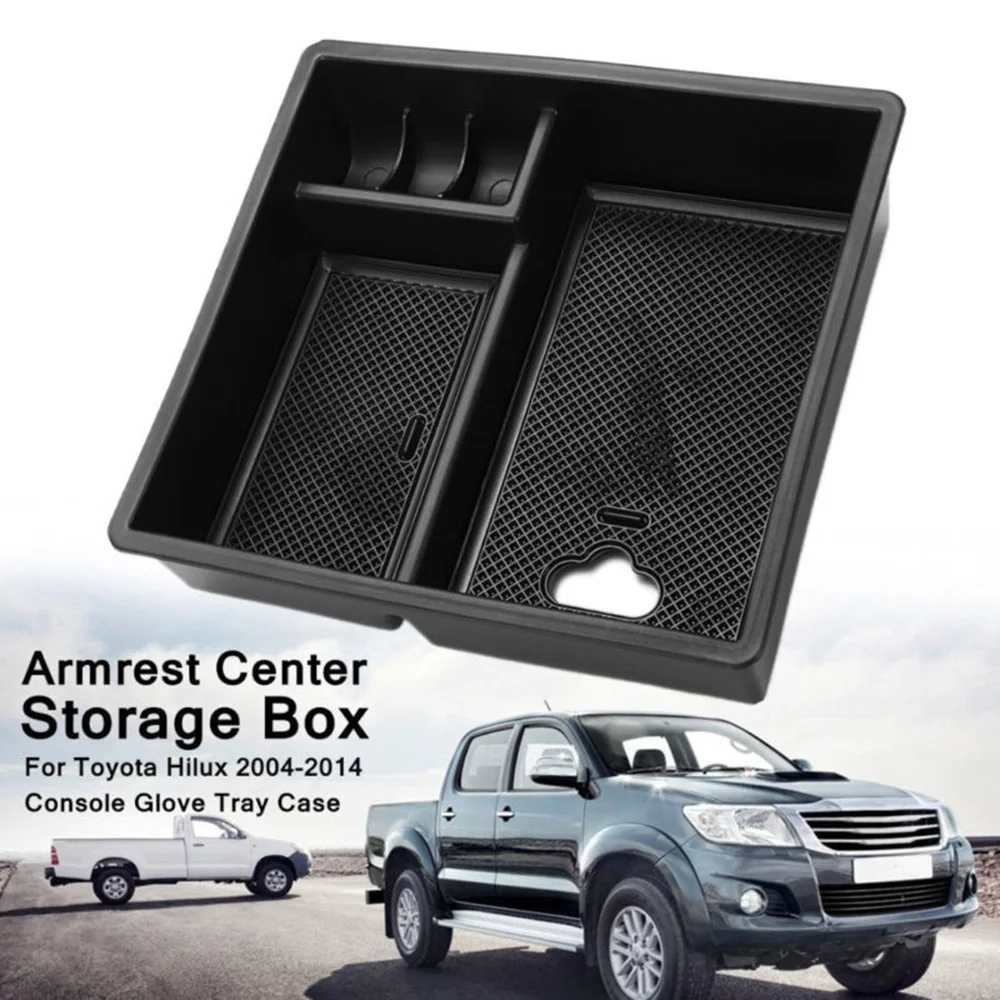 

Tray Armrest Center Storage Box For Toyota Hilux 2004-2014 Interior Accessories Car-styling car Armrest Center Storage Boxes