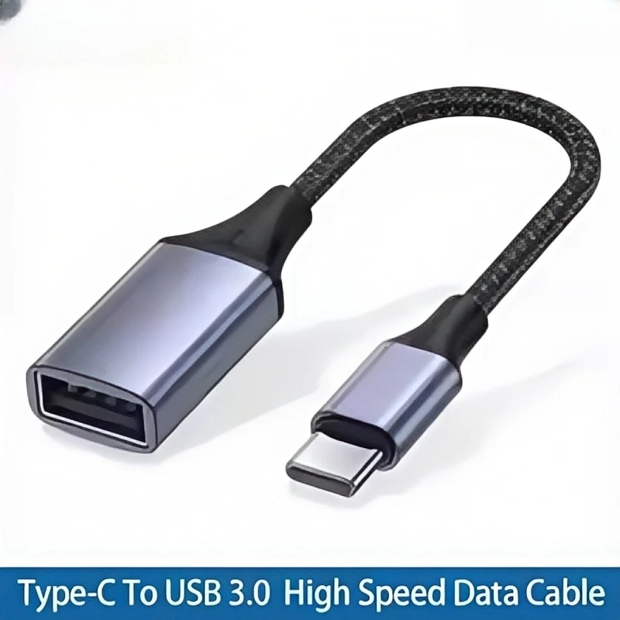 كابل محول USB C إلى USB A OTG من النوع C - سلك تمديد نقل البيانات عالي السرعة لمحرك فلاش لوحة مفاتيح الكمبيوتر المحمول والماوس