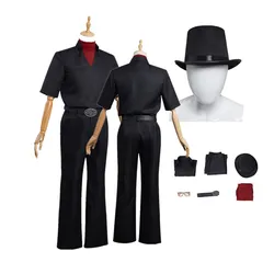 The Grabber Cosplay Costume Movie The Black Phone Men Shirt Pants Hat Belt Outfits Halloween Carnival PartySuit