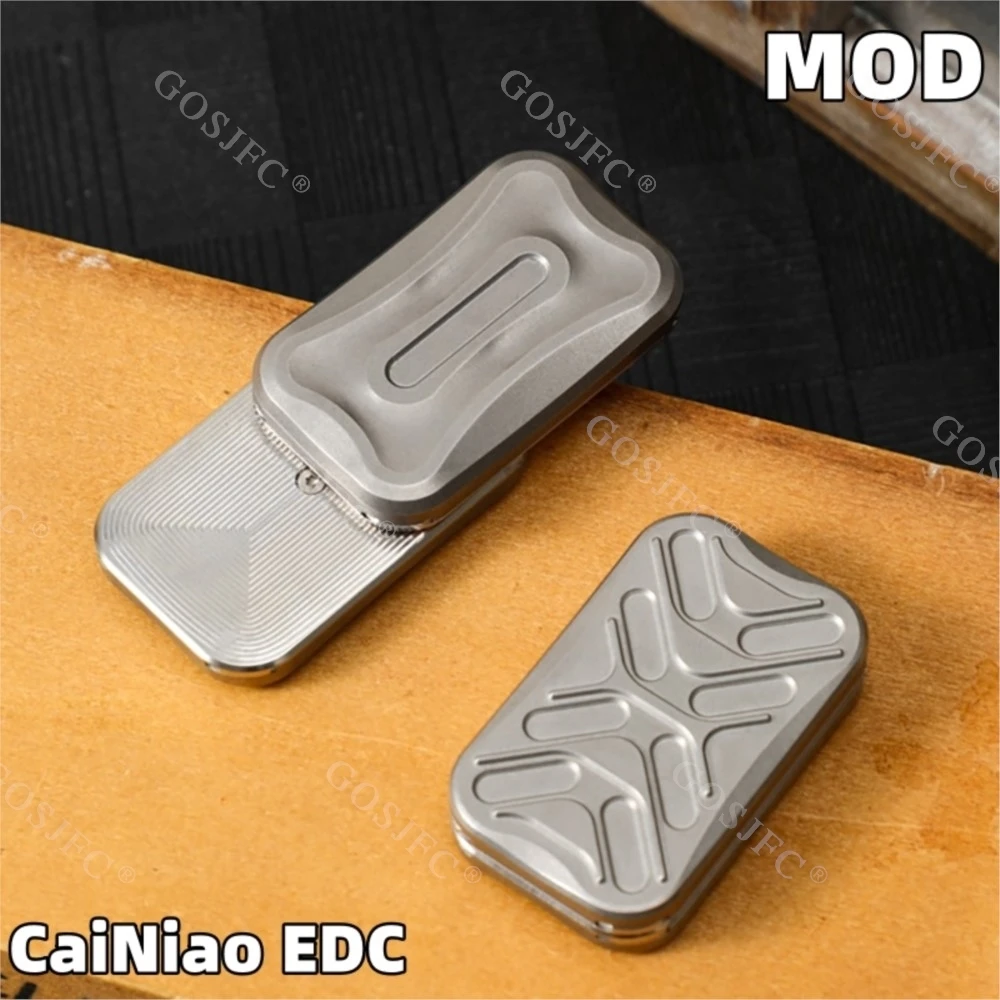 CaiNiao EDC MOD Unlimited Pushing Slider Stress Relief Toy Fidget Toys For Adults Stainless Steel Titanium