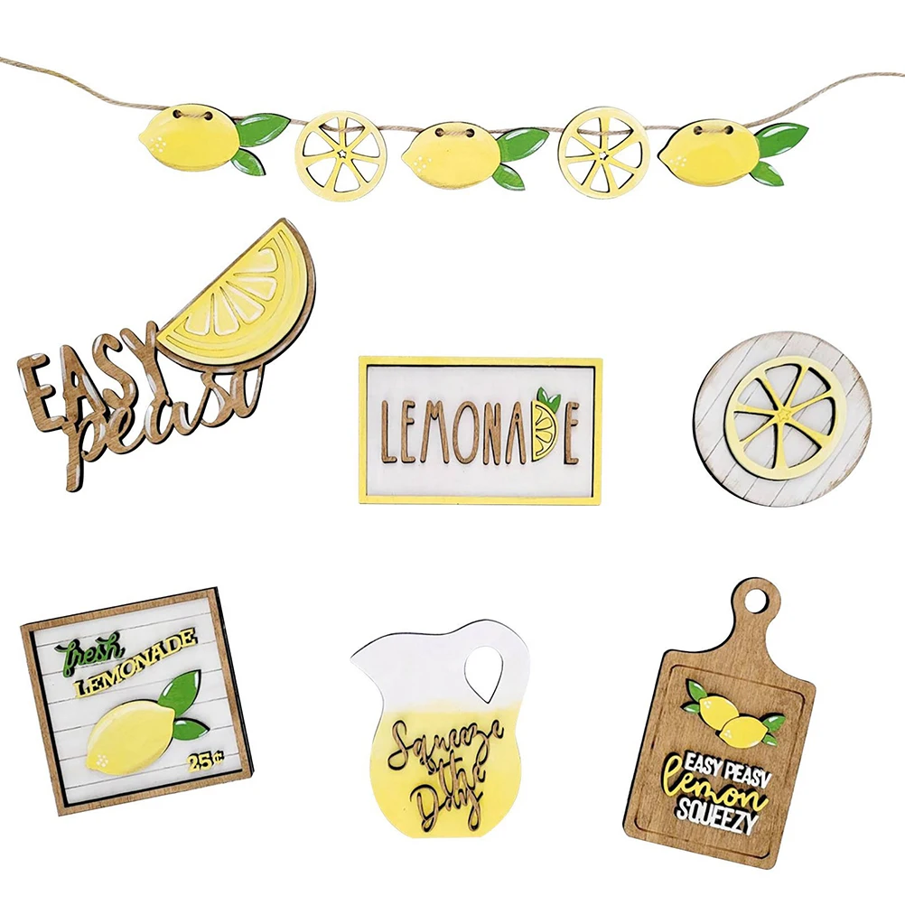 

Lemon Tiered Tray Decor Lemon Themed Wood Standing Sign Farmhouse Lemon Banner Fresh Lemonade Wooden Tiered Try Decor