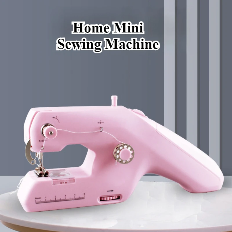 

Portable Handheld Sewing Machine Quick Sew Stitch Tool Beginner Mini Electric Mending Machine Needlework Quilting DIY Curtain