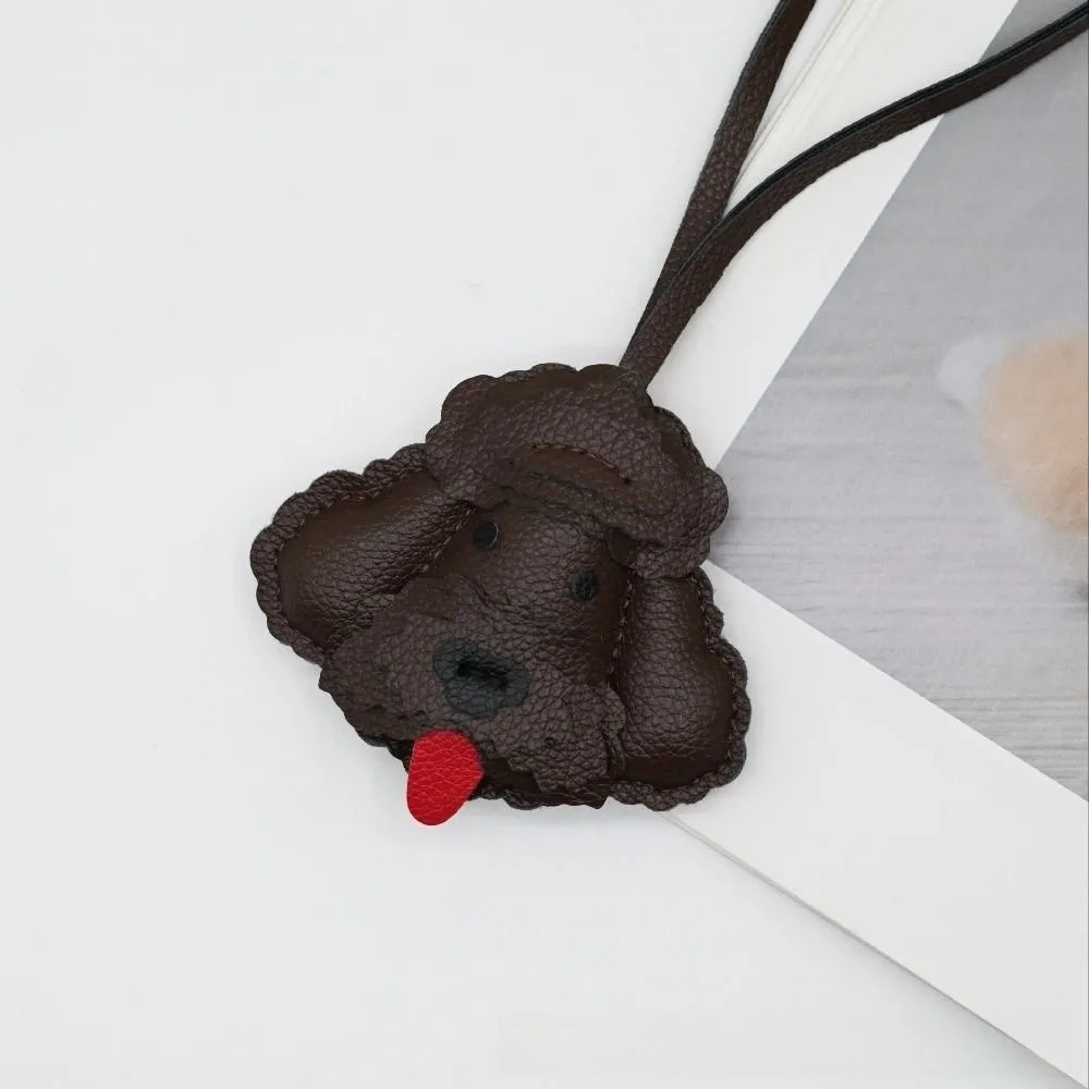 

New PU Puppy Bag Pendant Cartoon Dog Decorative Hanging Keychain Pendant Versatile Puppy Keyring Bag Accessories