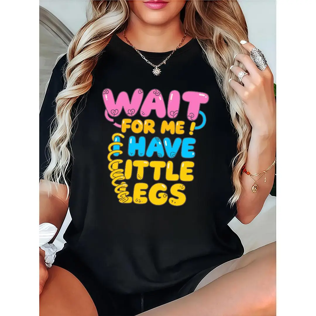 

Cute Funny Letter Print T-shirt Women Summer Cartoon Graphic Tees Casual Short Sleeve Tops Y2K Aesthetic Slogan Streetwear