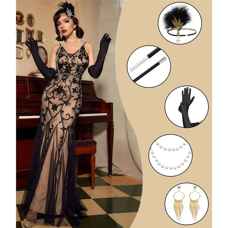 إكسسوارات ملابس تنكرية للنساء والفتيات ، طقم مجوهرات ، 20 ثانية ، إكسسوارات