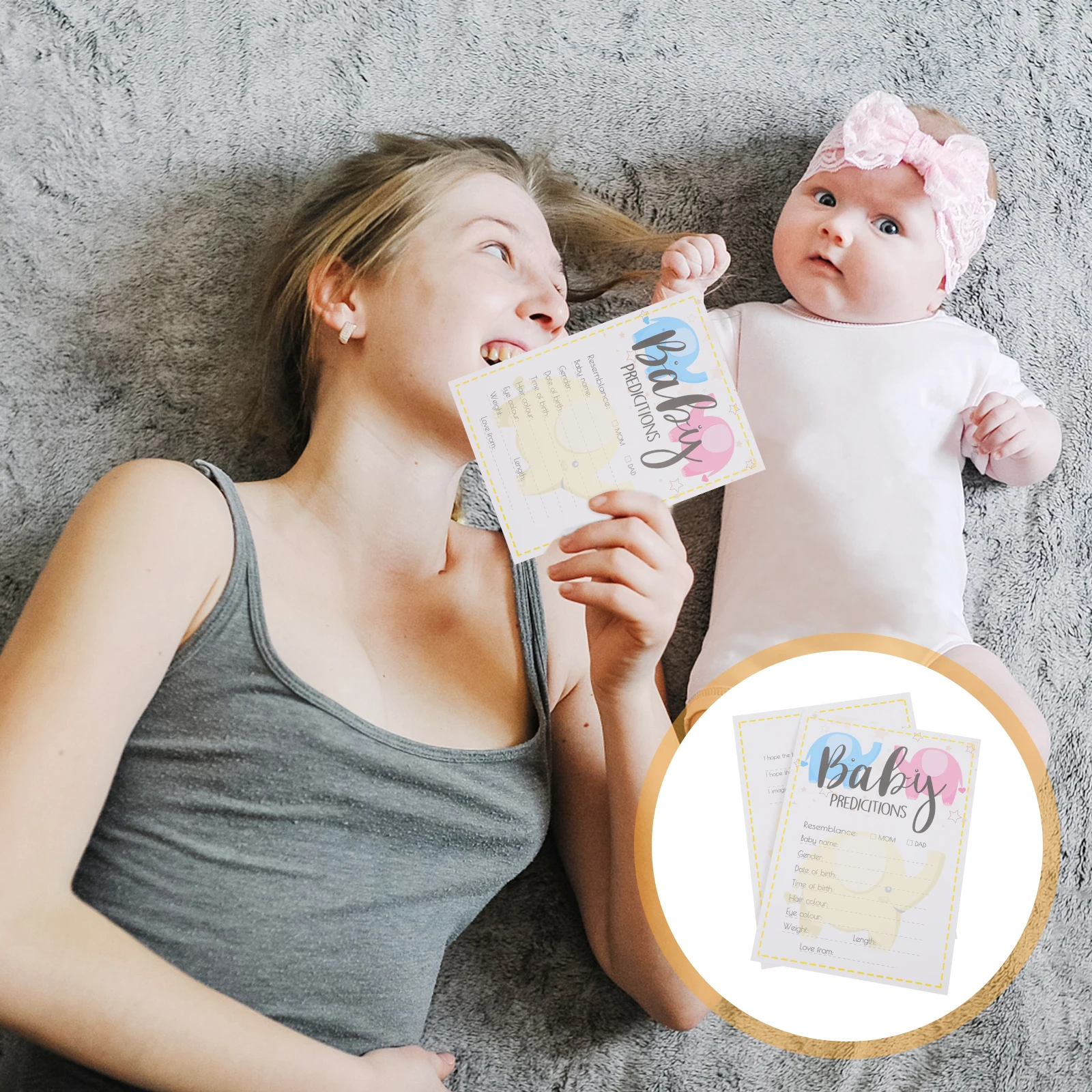 

20pcs Prediction Cards Paper Gender Shower Predictions Party Accessories Joyful Atmosphere Safe