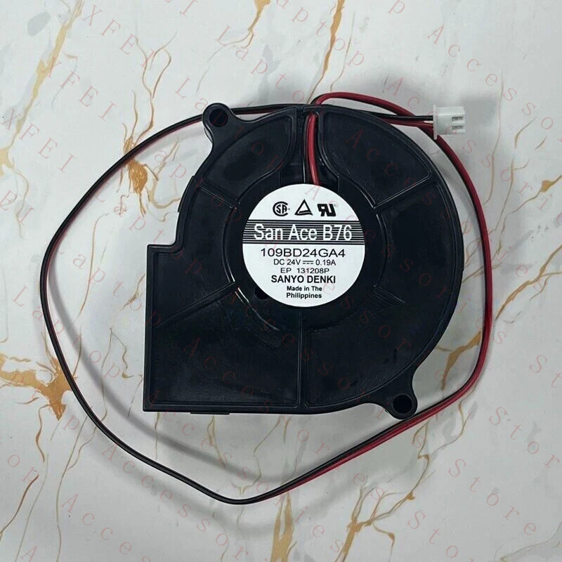 

D 1PC for Sanyo San Ace 109BD24GA4 Cooling Fan 24V 0.19A 7.5CM 2-Wire Turbo New