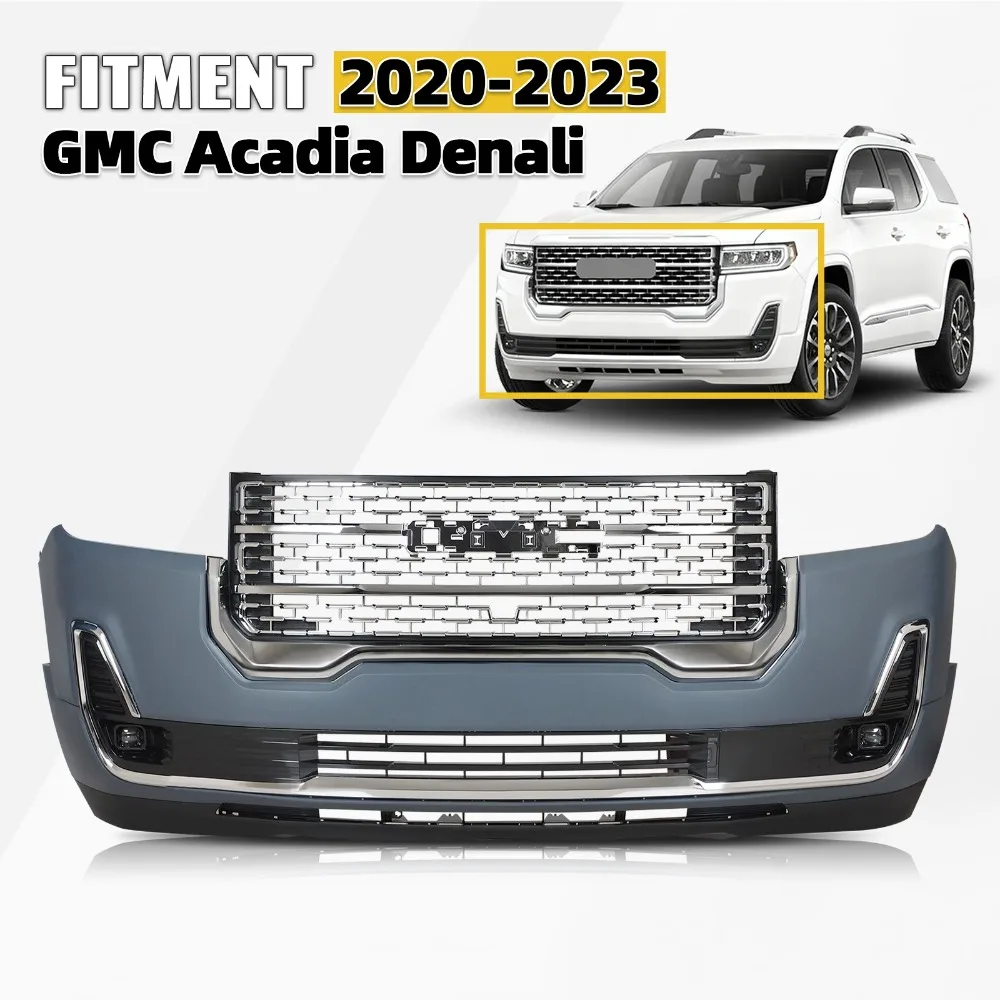 

Front Bumper Cover Assembly for 2020-2023 GMC Acadia Denali Grille Set 84779372