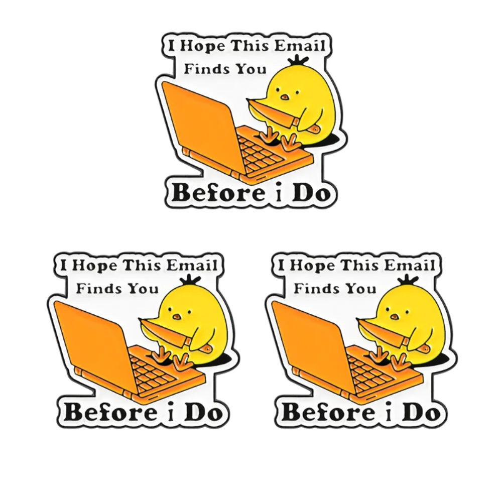Sarcastic Office Humor Brooch Funny Work Rage Chick Enamel Pin Perfect Pins Gift for Colleagues Remote Workers Lapel Pin