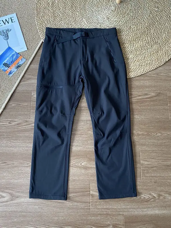 

Outdoor Windproof Waterproof Wear-resistant Thiened Fce Jaet Men's Casual Pants Straight Leg High Waist Zipper Fly