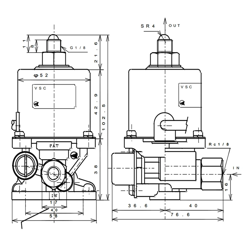 Diesel Stove Pump Burner Electromagnetic Pump 0f VSC63A5/VSC90A5/VSKX125 Tyle Oil Burner Methanol Alcohol-base Boiler Fuel Pump