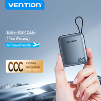 Vention CCC 10000mAh 35W Power Bank Fast Charge Portable Mini 3C PowerBank for iPhone 17 Xiaomi External Spare Battery Charger