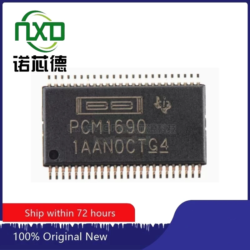 10PCS/LOT  PCM1690DCAR PCM1690 HTSSOP-48 Digital to analog conversion chip DAC Brand new original Free shipping