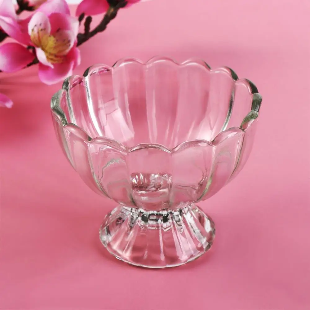 

Dessert Cup Flowers Shape Cocktail Glass Thickened Household Ice Cream Bowl Transparent Goblet Summer