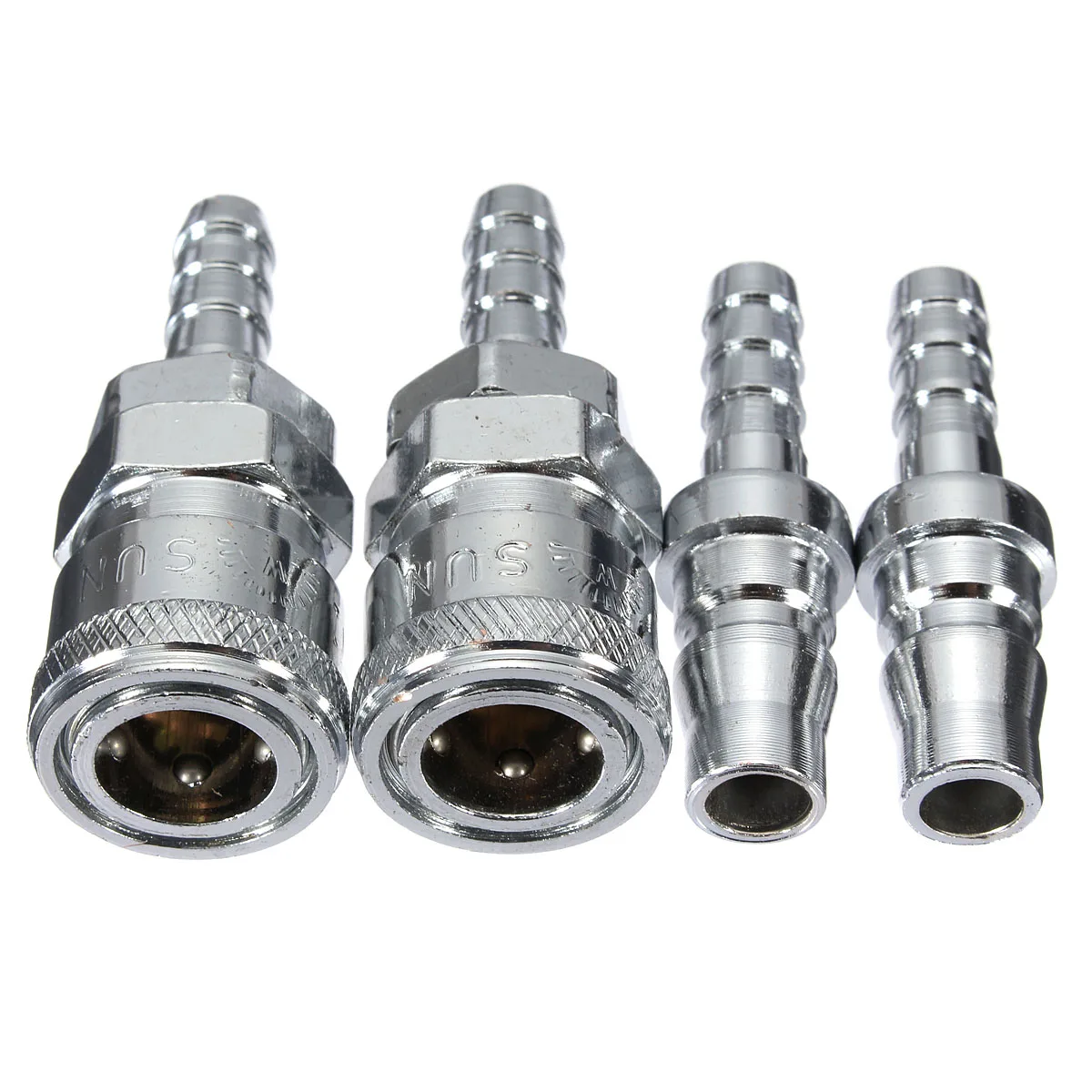 4PCS Male Female 8mm Gas Hose Copper Nozzle Quick Release joint Connector Caravan BBQ SH+PH