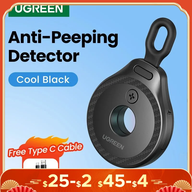 UGREEN-Détecteur de caméra pour la protection de la sécurité de la caméra cachée, objectif sténopé d'hôtel, gadget de poignées, anti-peeping, Candid