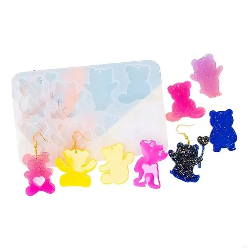 Resin Mold Jewelry Casting Mold Bear Dog Pendant Silicone Mould for Keychain