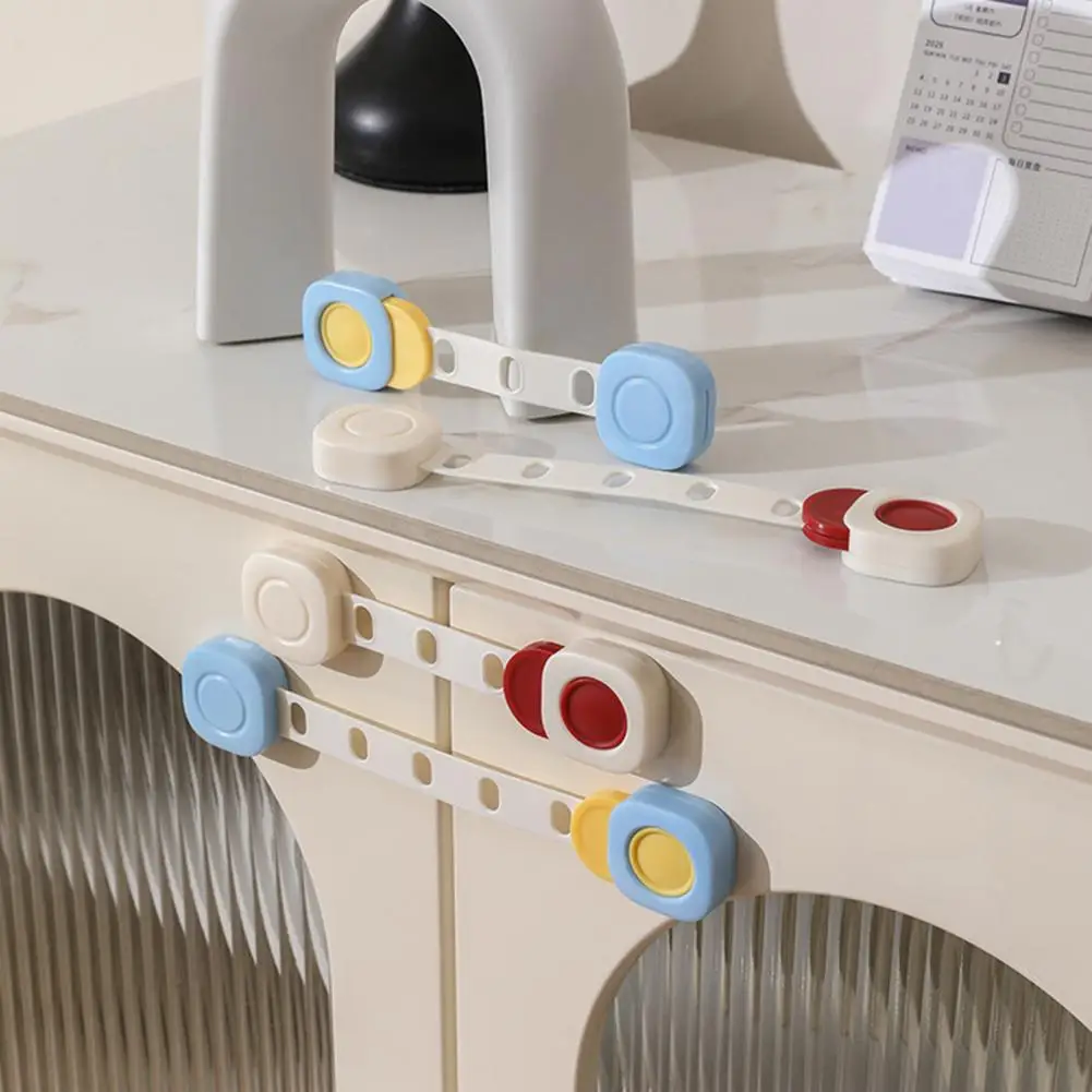 Children Safety Lock Child-proof Furniture Safety Locks for Cabinets Drawers Universal Installation Adhesive for All-round