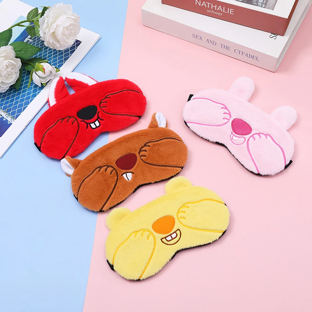 

Cartoon Plush Cover Eye Animal Sleep Eye Mask Sleeping Eye Patches Night Dream Eye Covers Soft Lightproof Eye Mask for Boy Girls