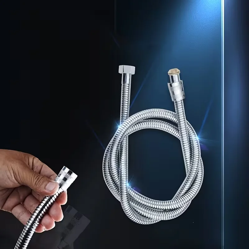 Extra Long Stainless Steel Silvery Shower Hose Durable Flexible for Gardening And Shower Use