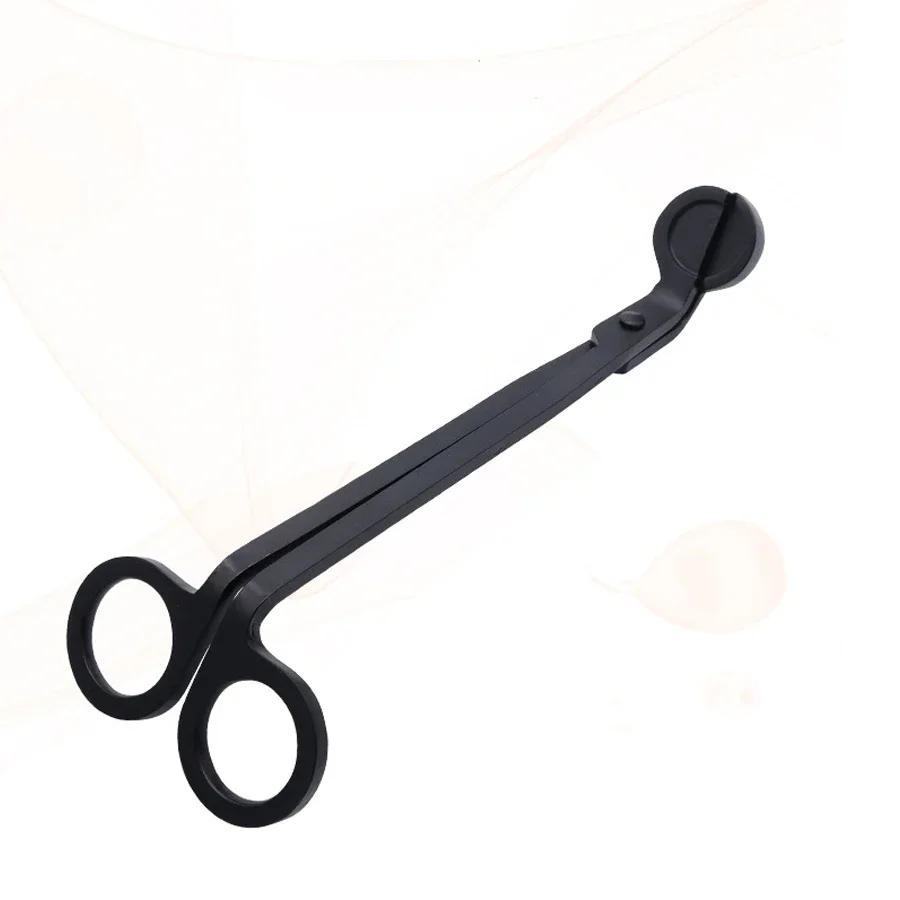 Black Stainless Steel Candle Wick Trimmer Scissors, 18*6cm Candle Cutter Home Decor