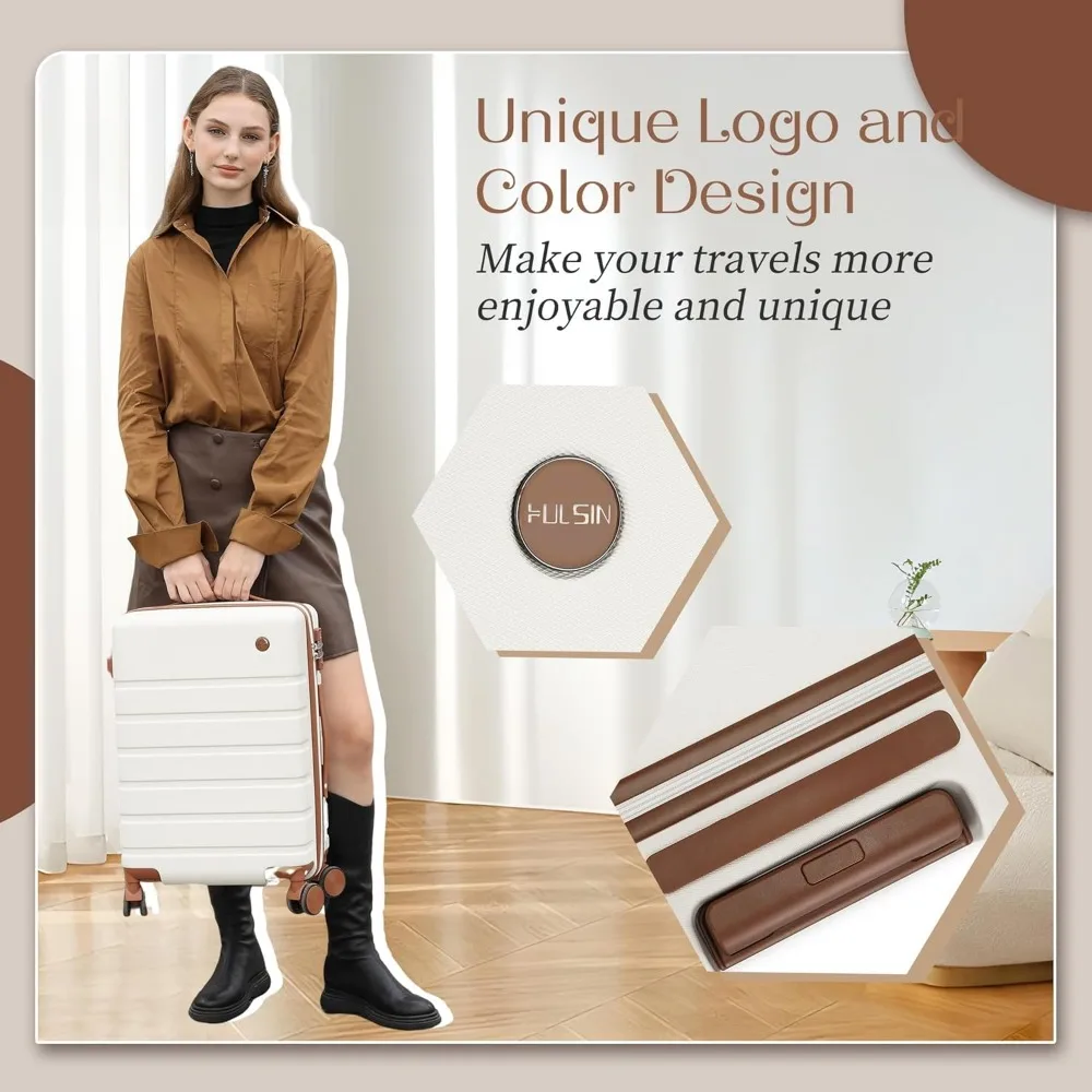 20 Inch Airline Approved Hardside Spinner Carry-On Luggage with 22x14x9 Dimensions, Durable Hard Shell Suitcase for Travel