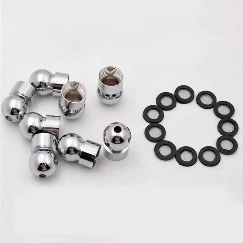 Shower Head Top Spray Connect Joint Stainless steel Universal Ball Joint with washer Rotatable Adapter Kitchen Faucet Fittings