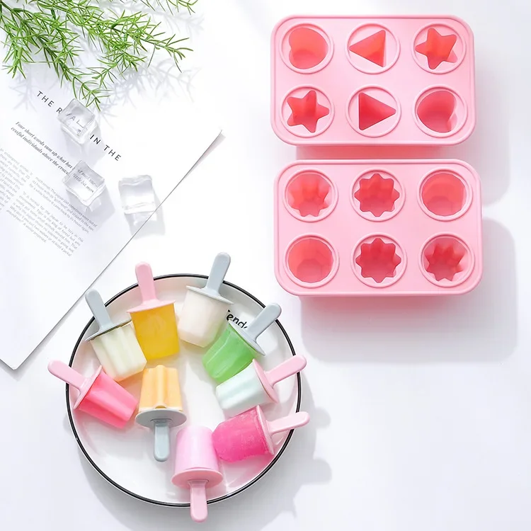 

Ice Cream Mold Ice Cube Tray Mold Silicone Grid with Lid Popsicle Making Chocolate Mould Summer DIY Drink Cool Tea Milk Whiskey
