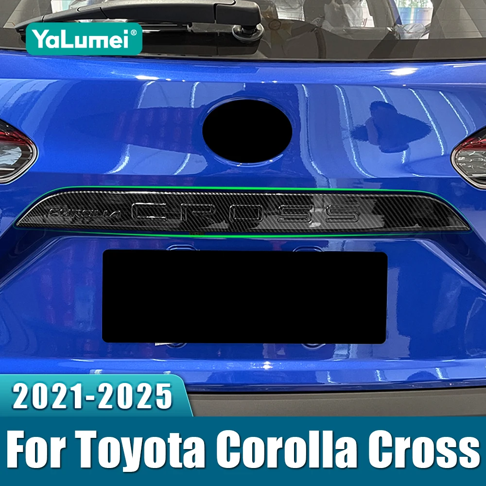 

Car Rear Trunk Tail Gate Door Cover Trim Strip Sticker Accessories For Toyota Corolla Cross XG10 2021 2022 2023 2024 2025 Hybrid