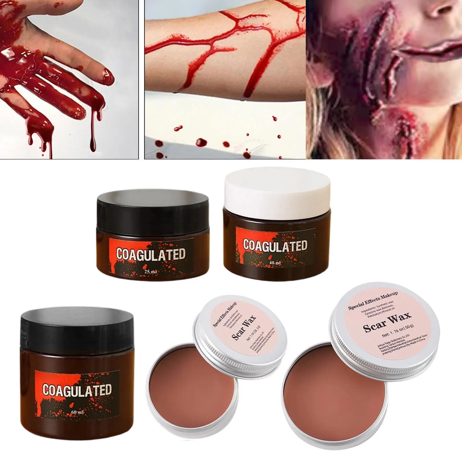 Faux sanglant couleur réelle liquide peau cire acteur effet vif Simulation sanglante pour