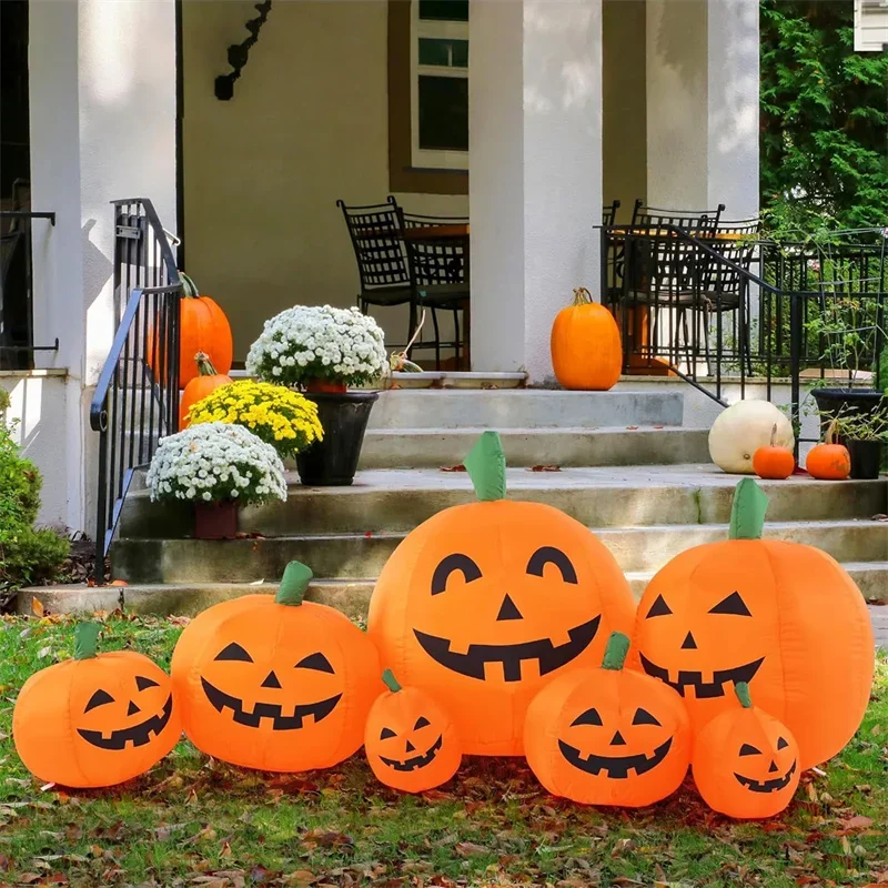 8TF Halloween 7 Pumpkin Inflatable Toy Air Model Decoration Halloween Festival Air Model Courtyard Decoration Props