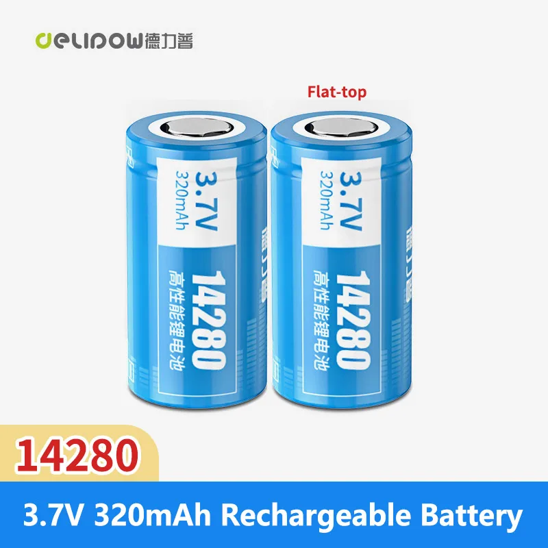2-8pcs 100% New Original Delipow 14280 Battery 3.7v （14*28mm） 320mAh 14280 Lithium Ion Rechargeable Battery