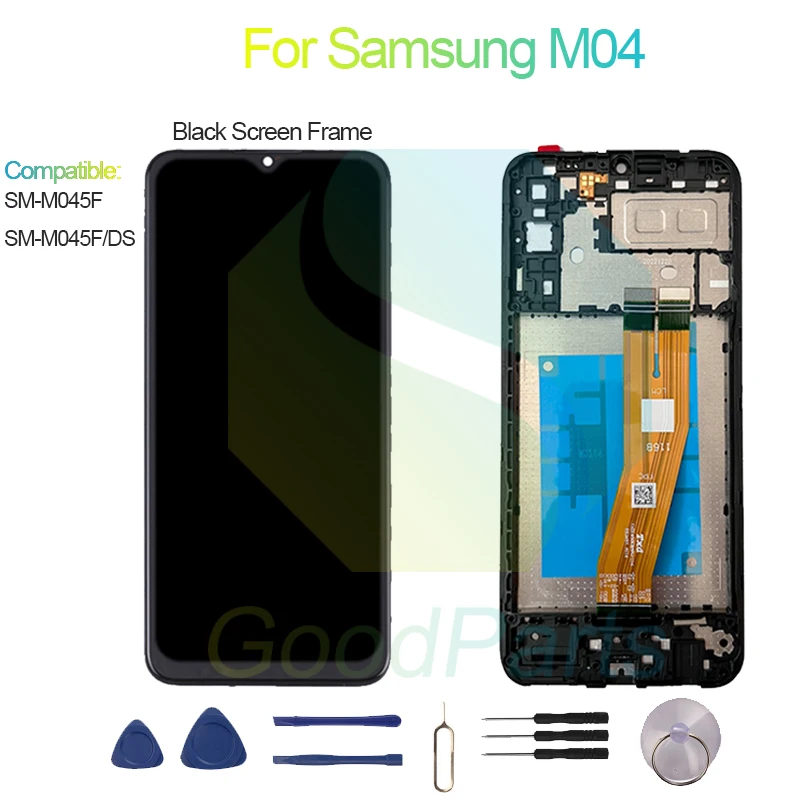 Pour Samsung M04 LCD écran d'affichage 6.5 "SM-M045F, SM-M045F/DS M04 Tactile Digitizer Assemblée Remplacement