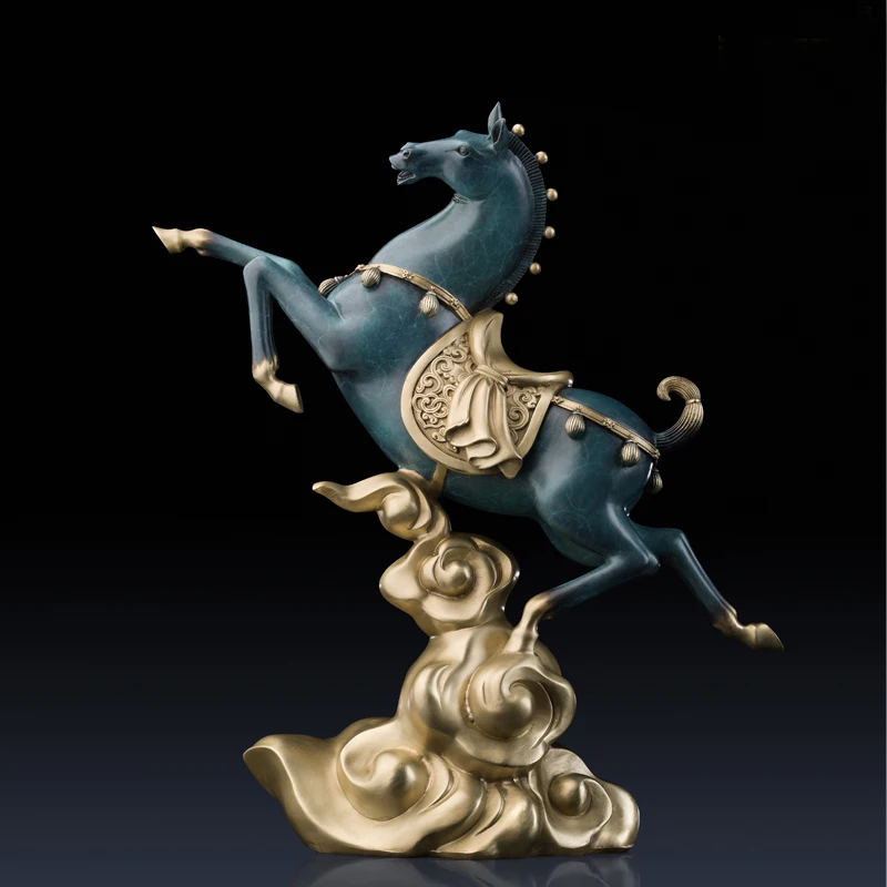 2023 high grade Good luck Royal Wealth Fortune horse mascot HOME OFFICE company decoration bring money bronze Sculpture